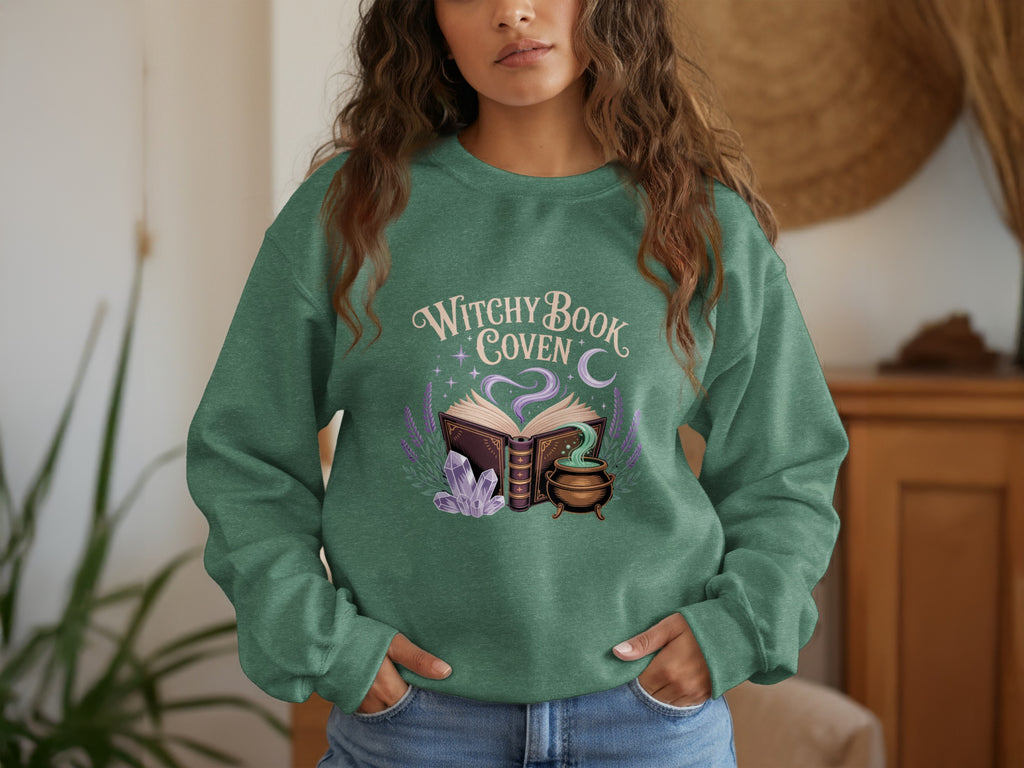 Witchy Book Coven Cozy Sweatshirt product type