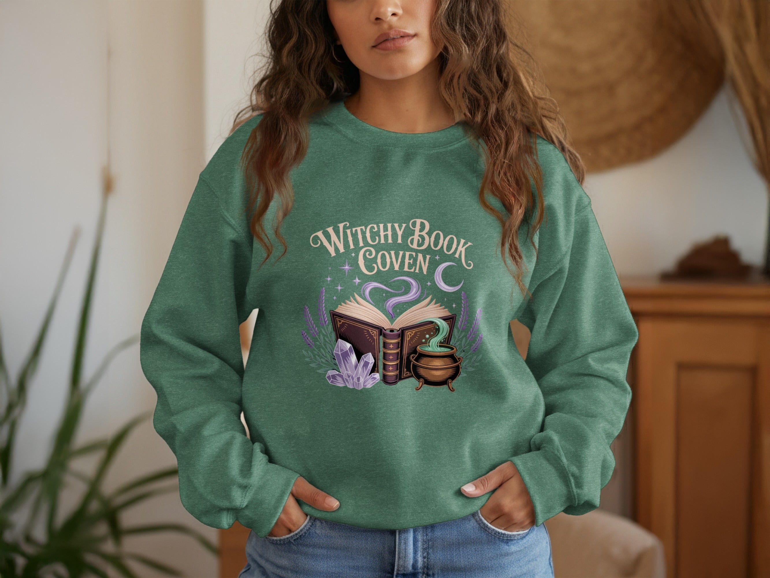 Witchy Book Coven Cozy Sweatshirt product type