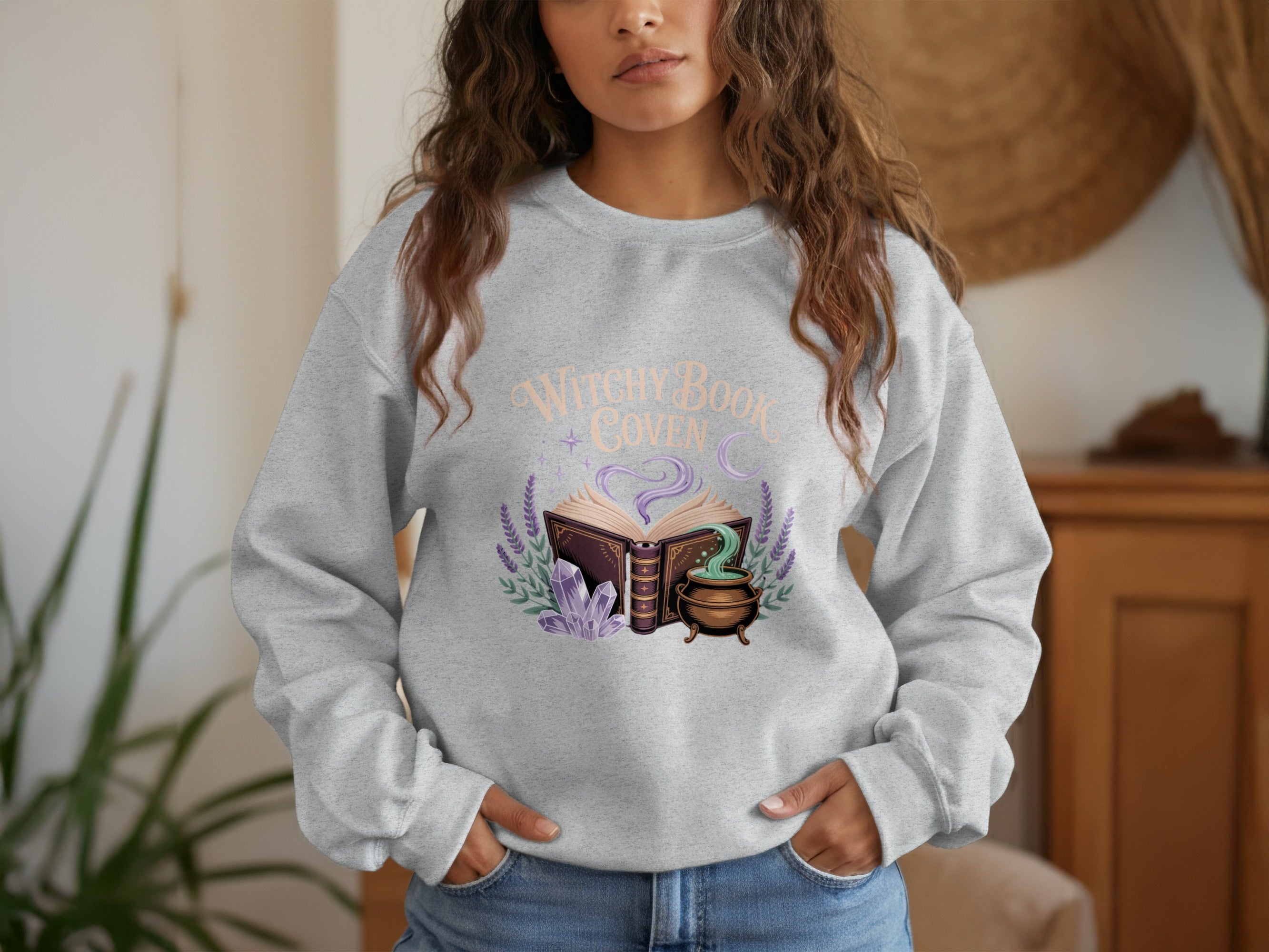 Witchy Book Coven Cozy Sweatshirt Product