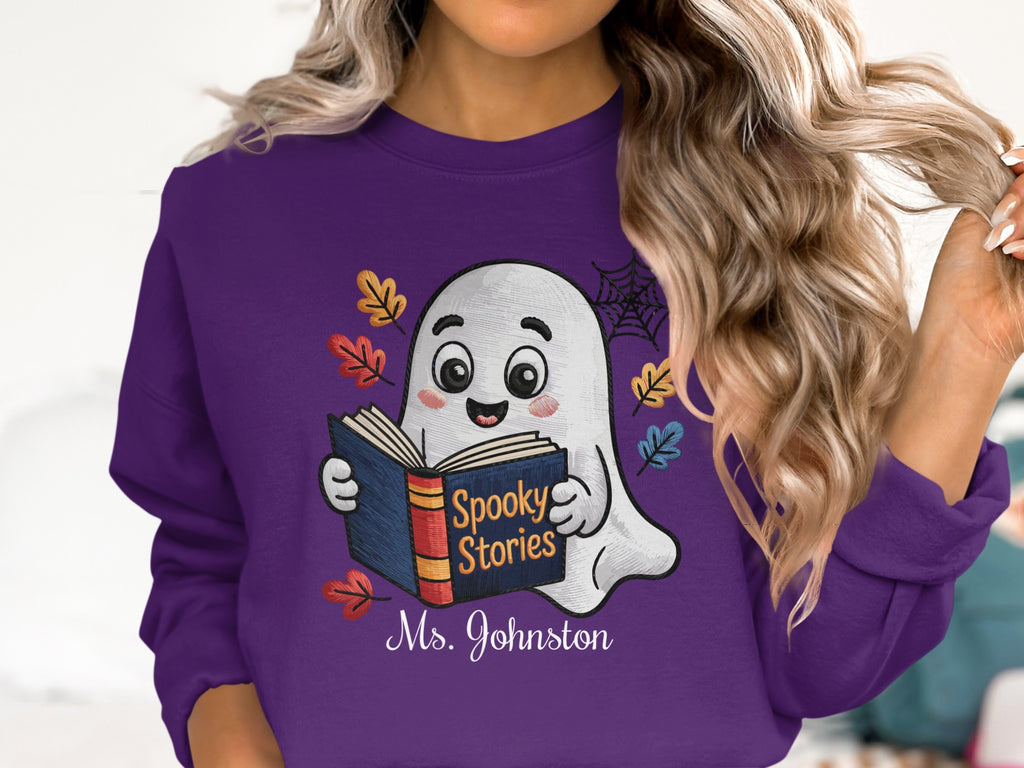 Spooky Stories Ghost Reading Halloween Sweatshirt product