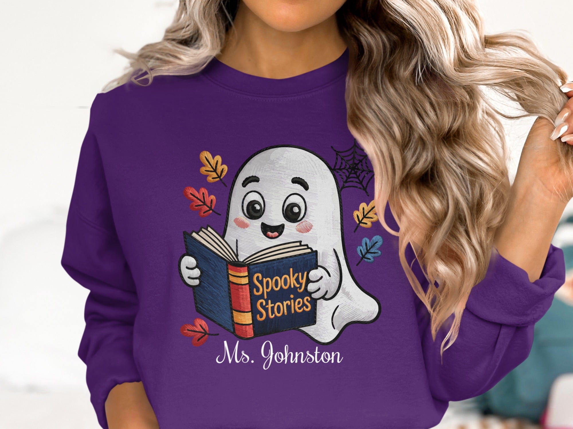 Spooky Stories Ghost Reading Halloween Sweatshirt product