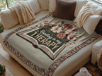 Reading is My Therapy Floral Throw Blanket product
