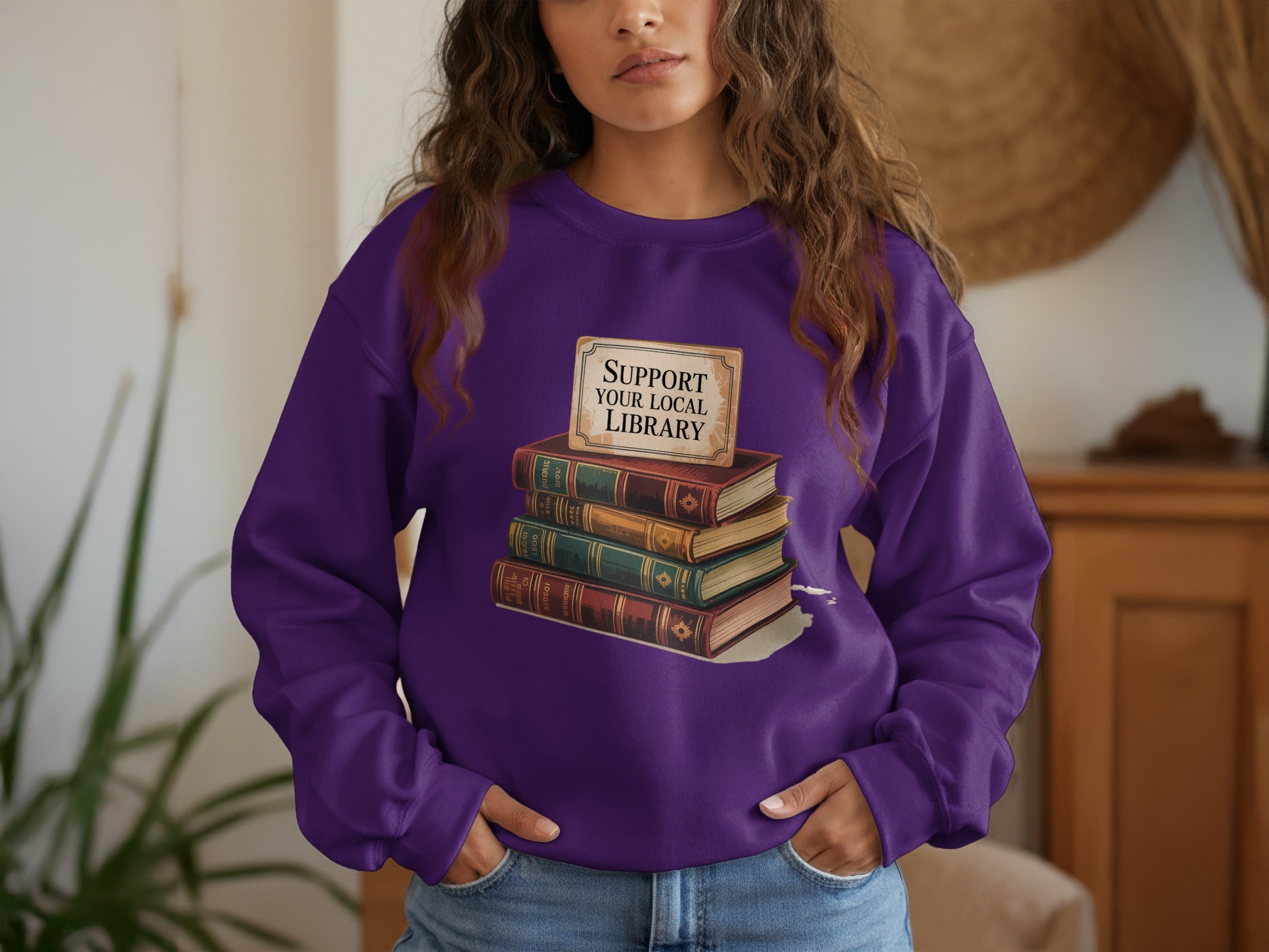 Support Your Local Library Books Sweatshirt Product